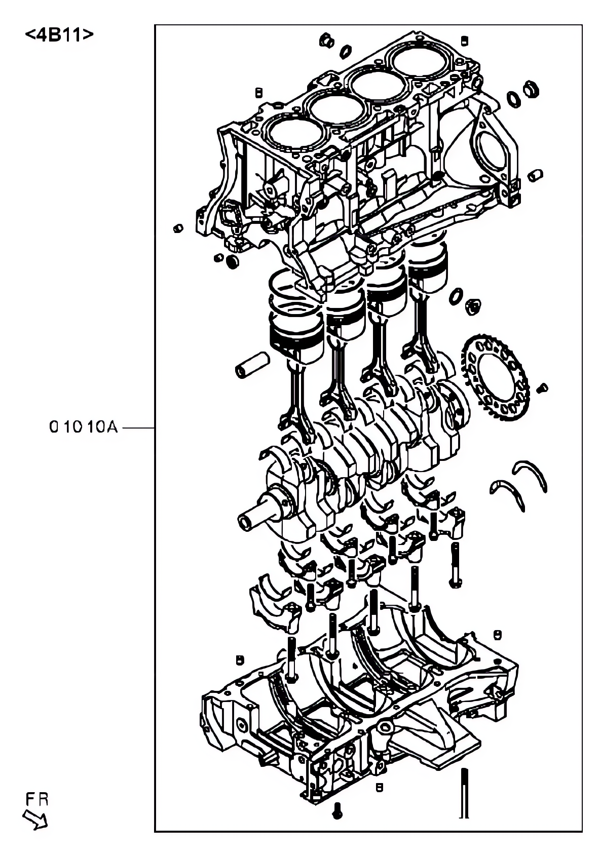 Conjunto parcial do motor