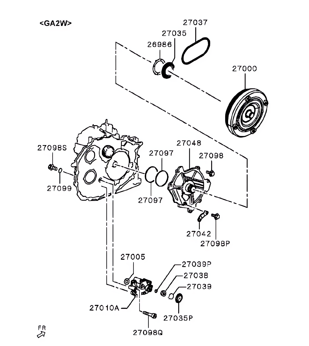 Conversor de torque da transmissão automática e bomba de óleo