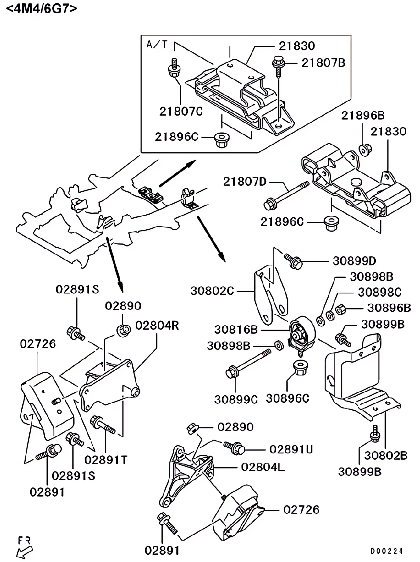 Coxim e suporte do motor