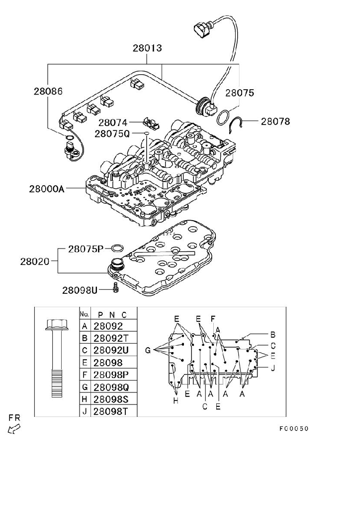 Corpo de válvula da transmissão automática