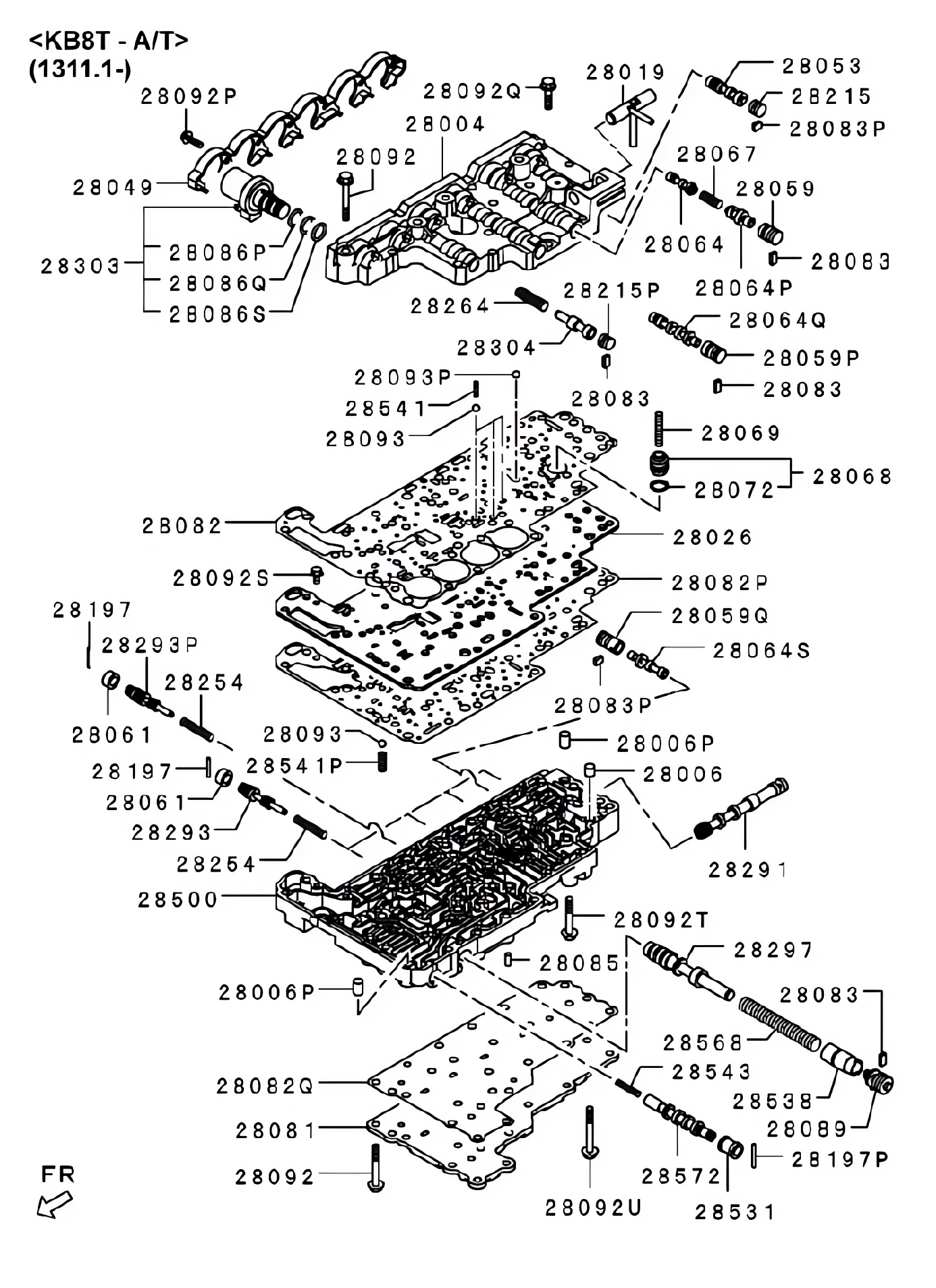 Corpo de válvula da transmissão automática