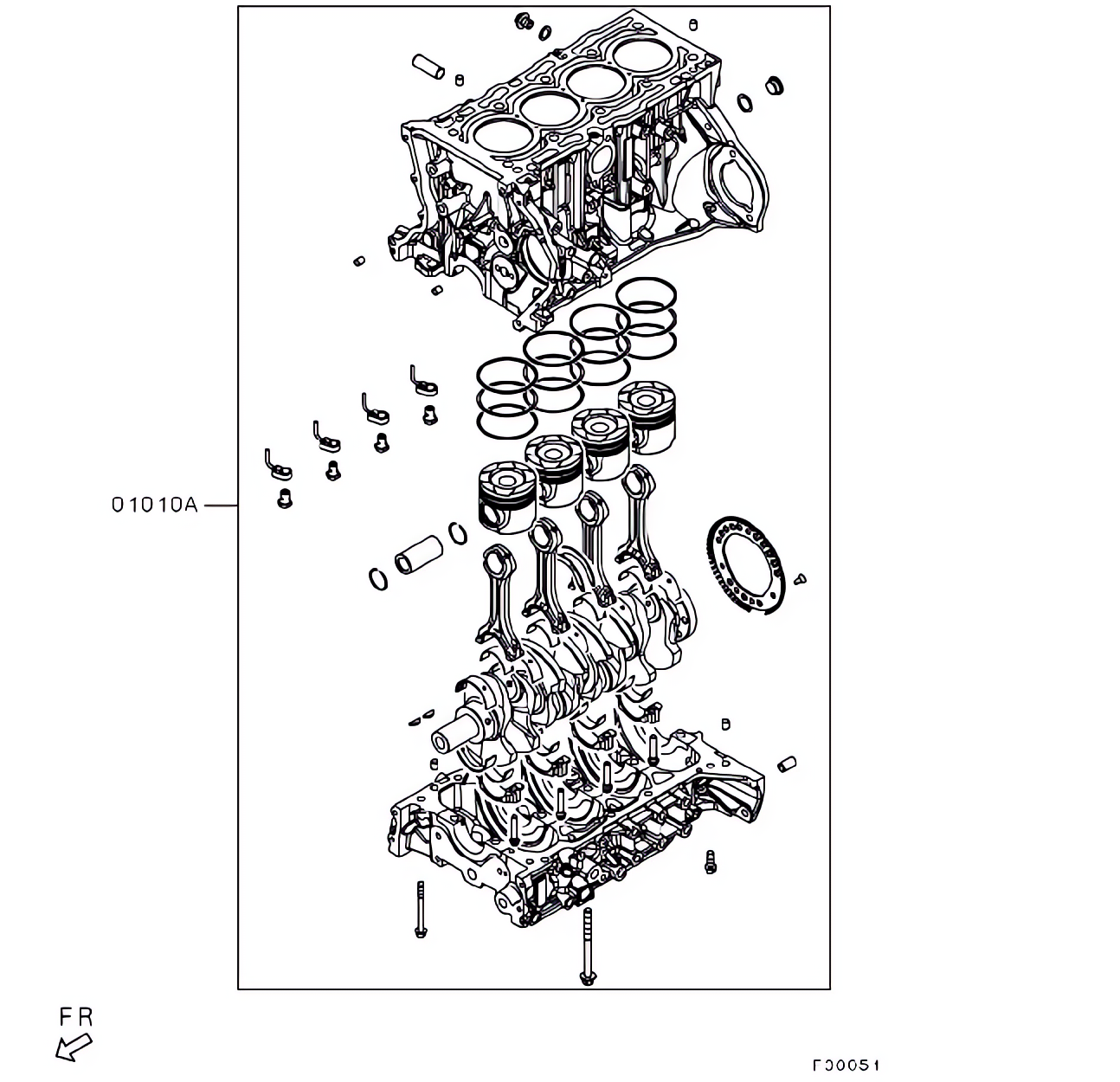 Conjunto parcial do motor
