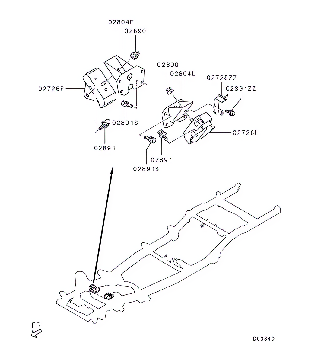 Coxim e suporte do motor