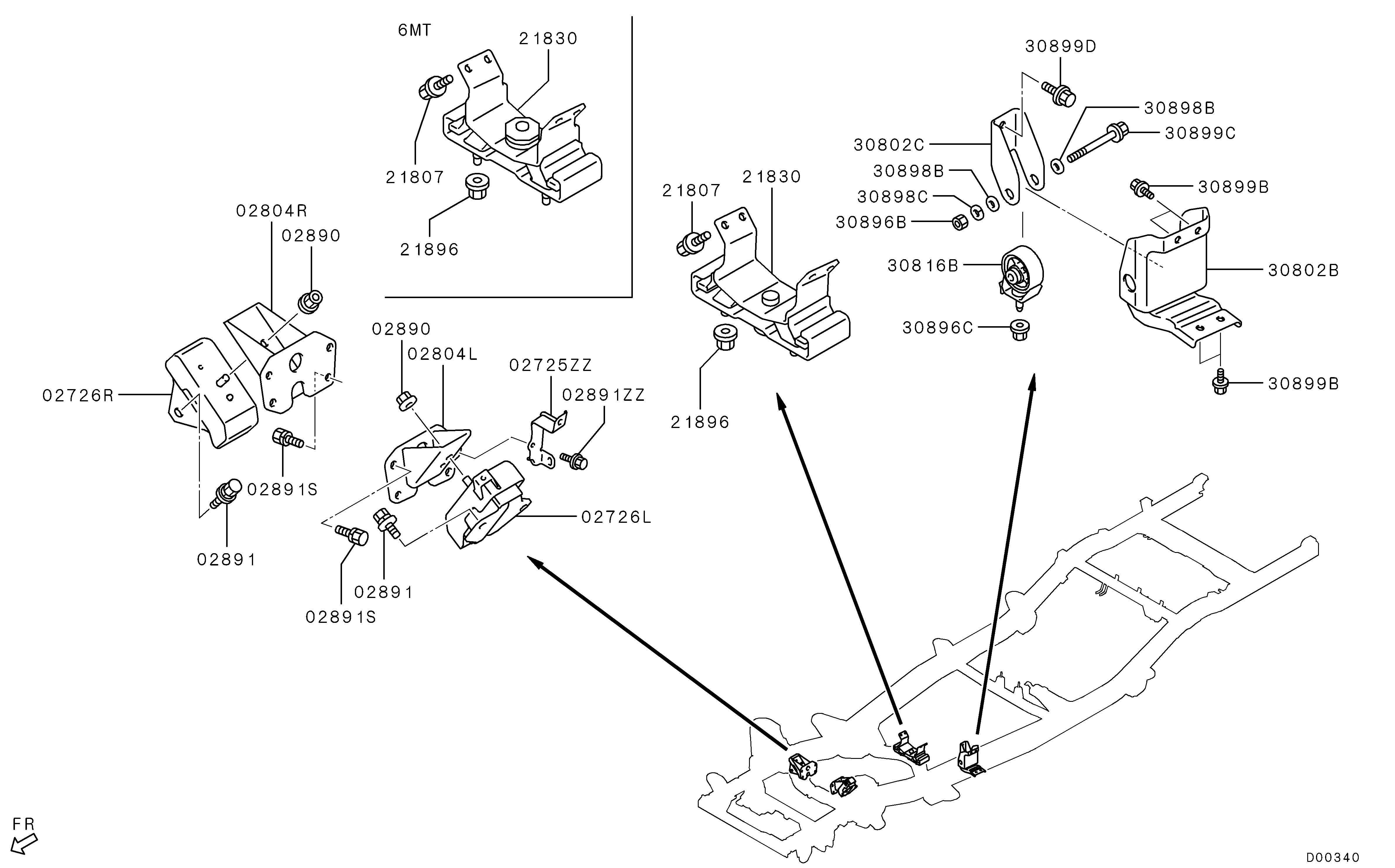 Coxim e suporte do motor