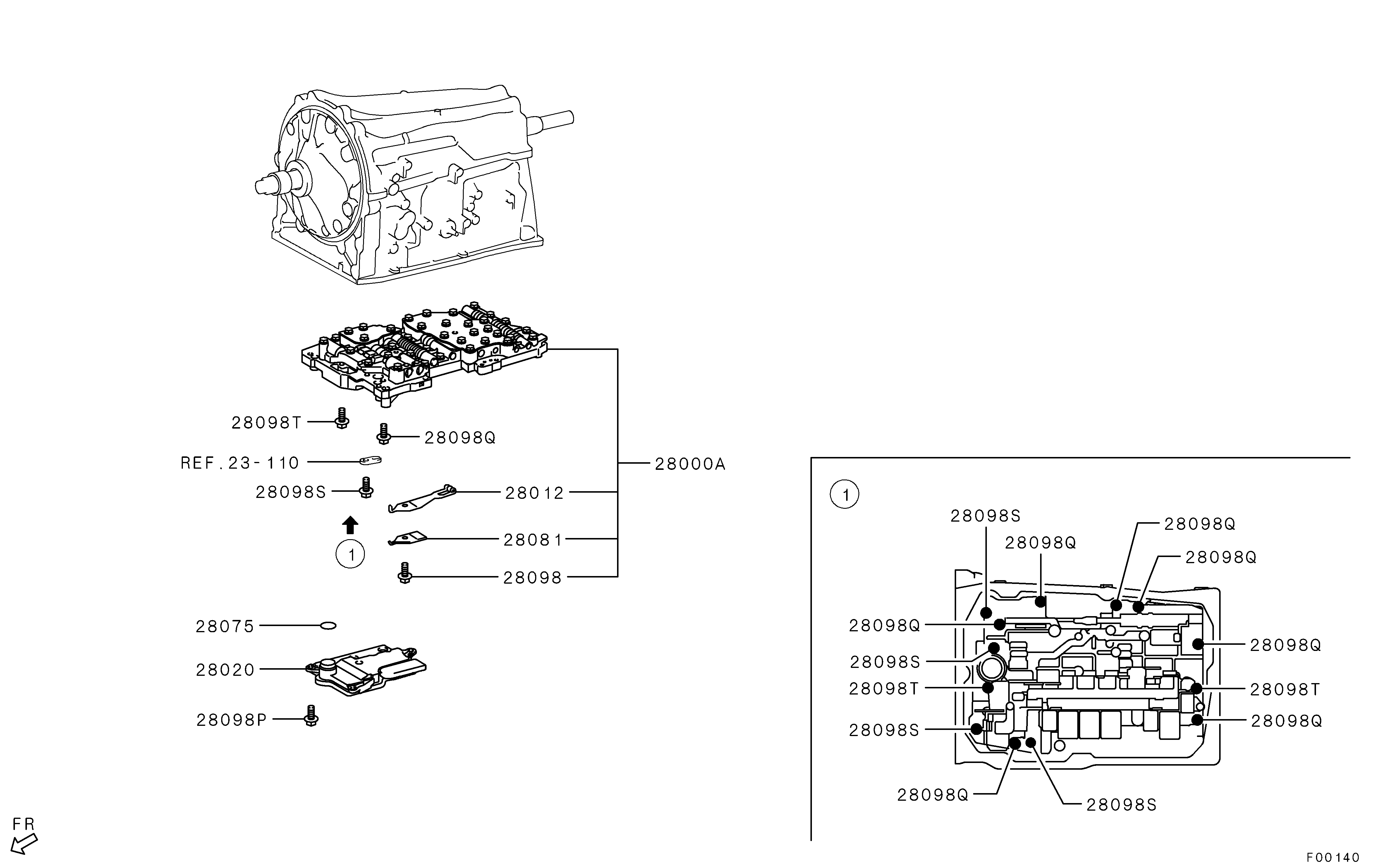 Corpo de válvula da transmissão automática