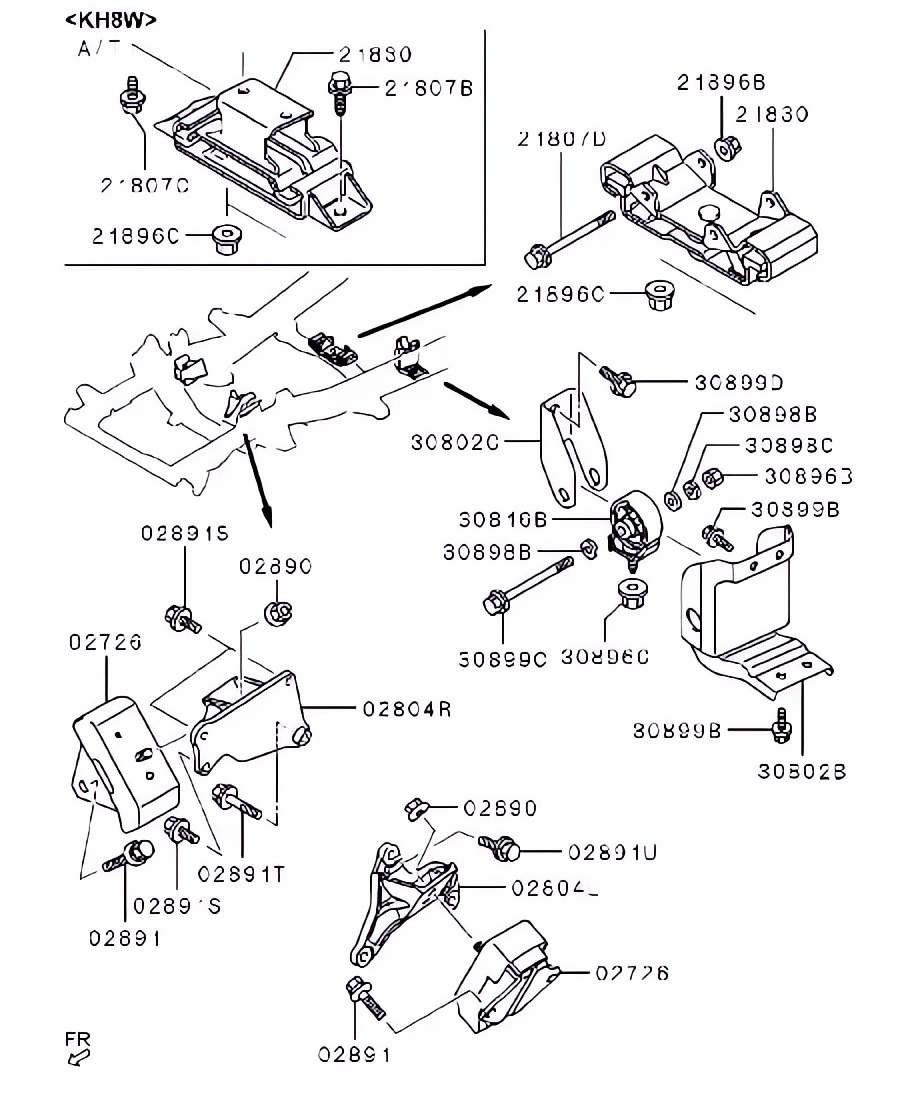 Coxim e suporte do motor