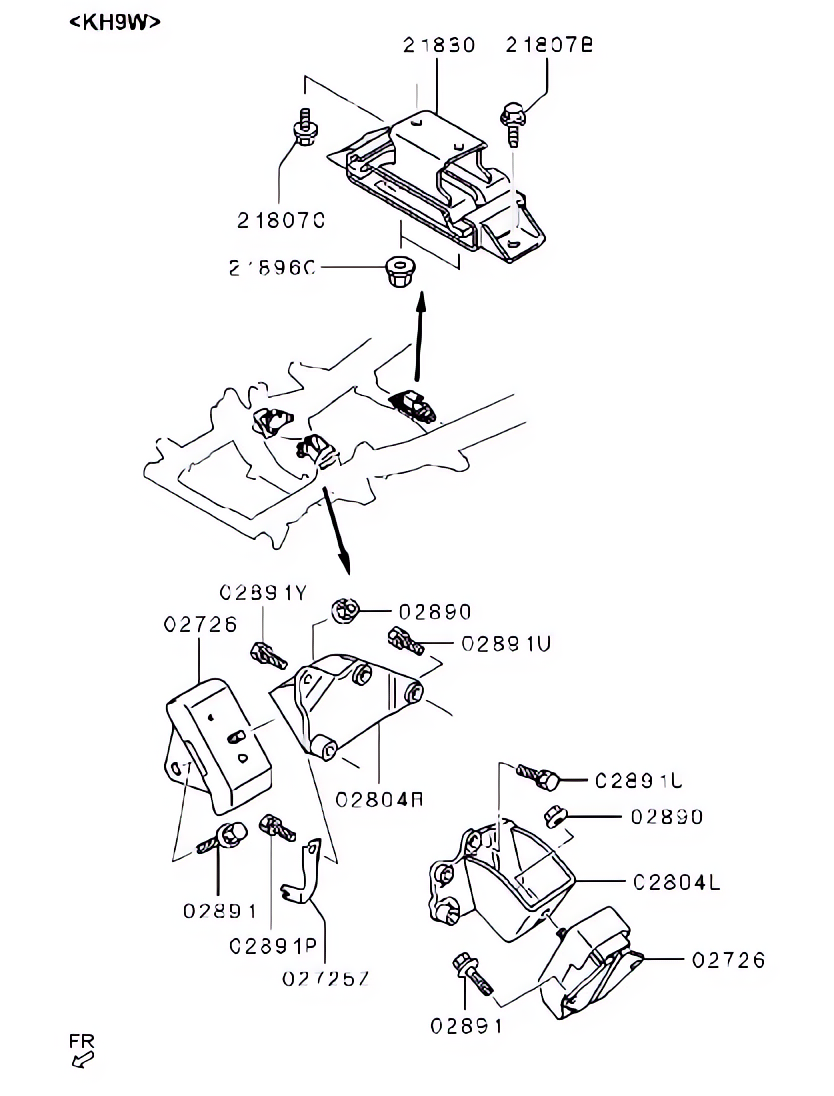 Coxim e suporte do motor
