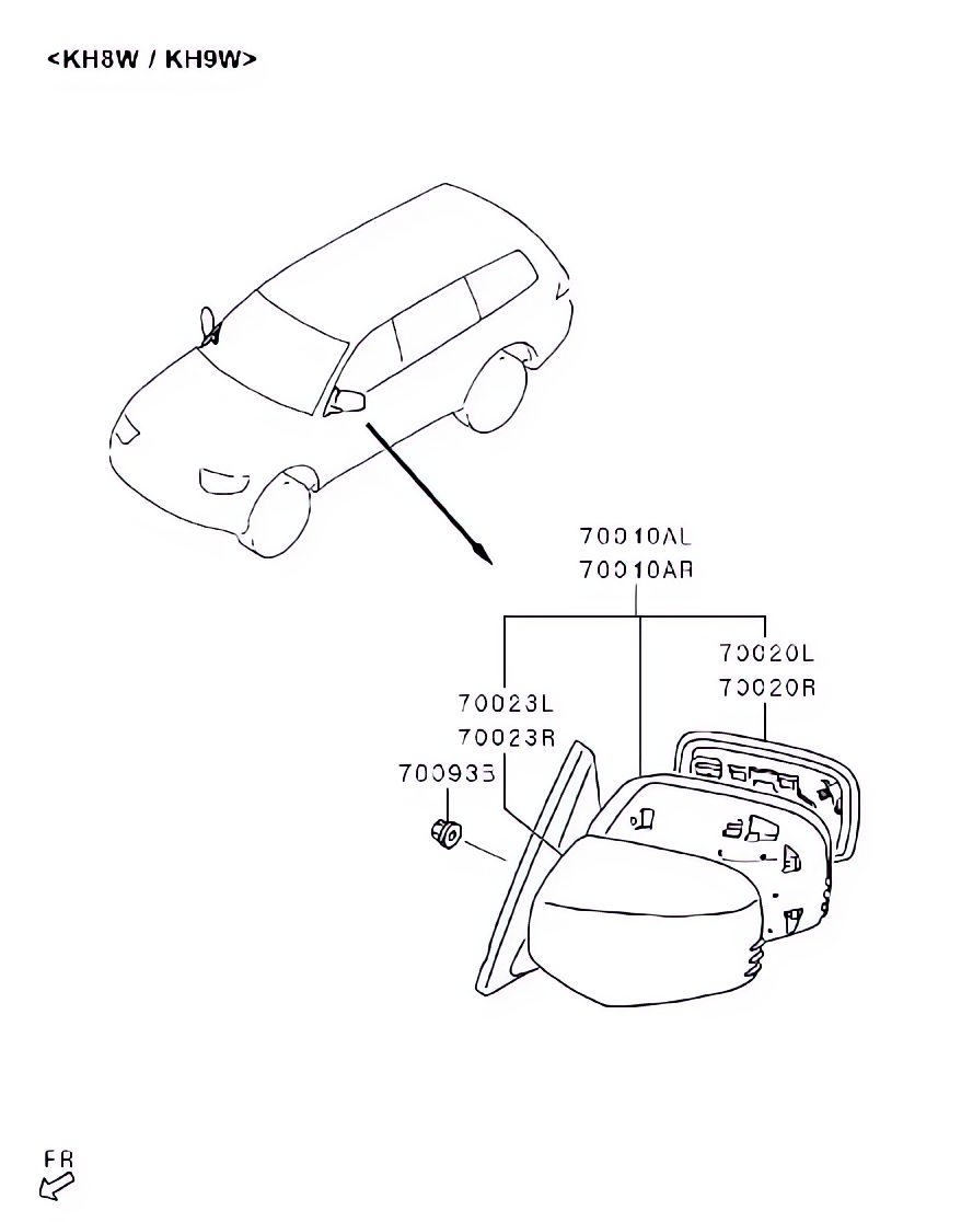 Espelho retrovisor externo