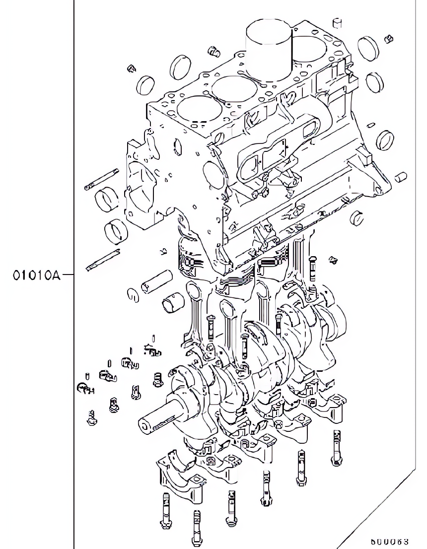 Conjunto parcial do motor