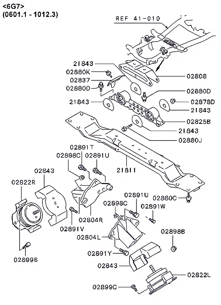 Coxim e suporte do motor