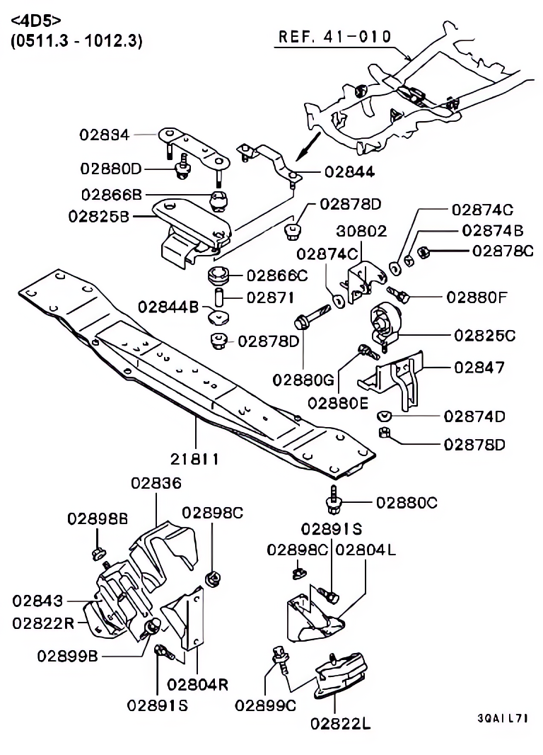 Coxim e suporte do motor