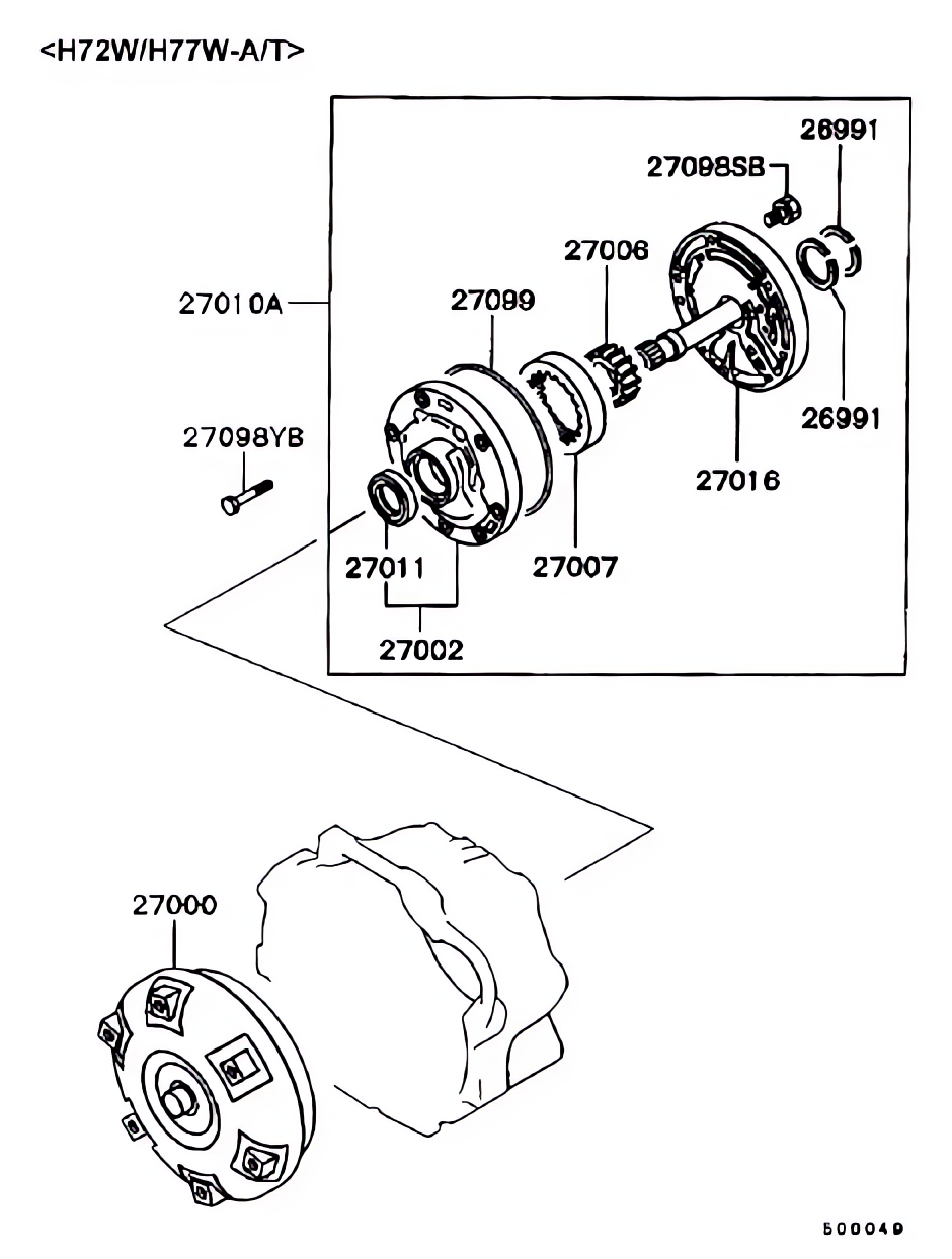 Conversor de torque da transmissão automática e bomba de óleo