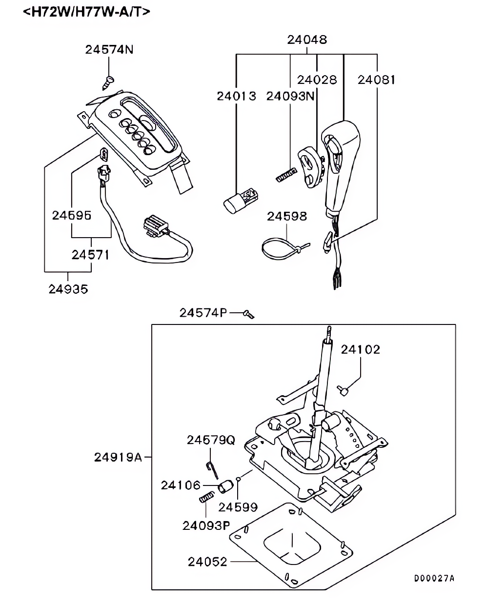 Articulação da seletora da transmissão automática