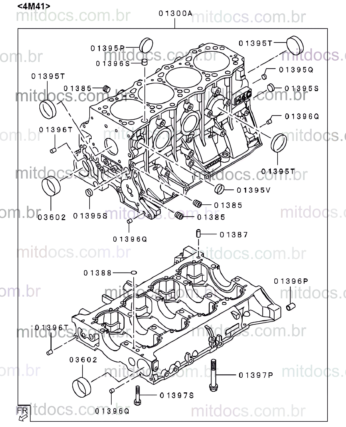 Pajero 4x4 - Pino do bloco de cilindros do motor de 10x20 - MF472403 ...