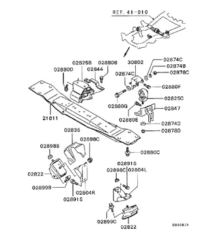 Imagem de Coxim e suporte do motor