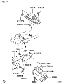 Imagem de Coxim e suporte do motor