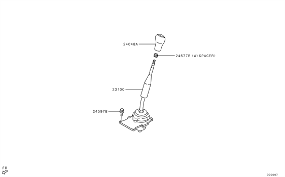 Imagem de Articulação da seletora da transmissão manual