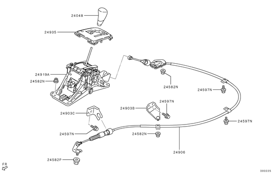 Imagem de Articulação da seletora da transmissão automática