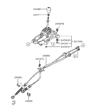Imagem de Articulação da seletora da transmissão manual