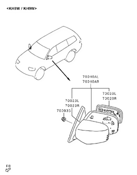 Imagem de Espelho retrovisor externo